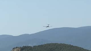 PILATUS PC12 NGX 9HEHC landing runway 21 andorra travel [upl. by Telimay357]