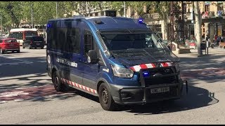 Mossos dEsquadra Unidad ARRO a un servicio urgente  Barcelona Police Regional Support Unit [upl. by Jakoba795]