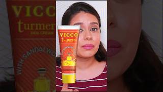 I Tried Vicco Turmeric Cream On Acne Skin shortsfeed viccoturmeric acneskin [upl. by Dyrraj]