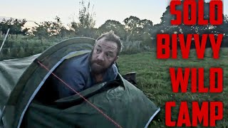 Solo Bivvy Camp  Wild Camping U K  Testing Budget Hooped Bivvy  Sylaeto Bivvy Tent [upl. by Eetsirk]