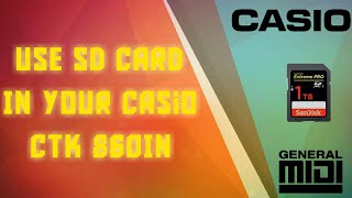 CASIO CTK 860IN SD CARD FORMAT SETTINGS  HOW TO DOWNLOAD MIDI FILES AND INSERT IN SD CARD [upl. by Jacklyn]