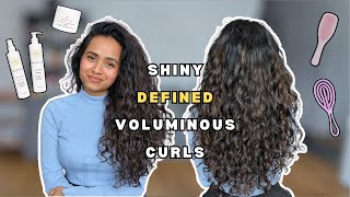 BEGINNER WAVYCURLY HAIR STYLING ROUTINE 2B2CЗА  Curly Girl Method  Curly Hair Routine [upl. by Laitselec]