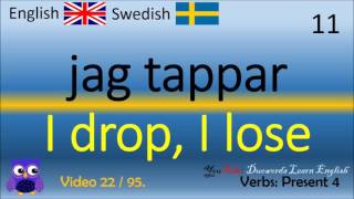 22 Verbs Present 4 Verb Present Svenska  Engelska Ord  Swedish  English engelska språket ord [upl. by Mussman174]