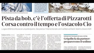 Pista da bob a Cortina cè lofferta di Pizzarotti La rassegna di venerdì 19 gennaio [upl. by Annail83]