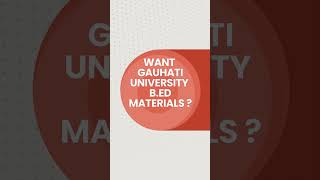 For Bed Materials SUBSCRIBE gauhatiuniversity bed bedcourse bedkiclass studymotivation [upl. by Yna]