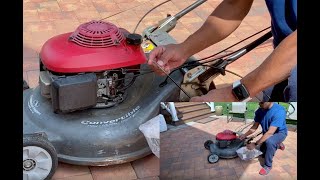 How to replace clutch cable for Honda WalkBehind Lawn Mower [upl. by Ailam]