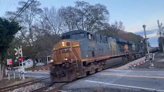 Csx Grain Train In Auburn Ga CSX Abbeville Subdivision [upl. by Hoy]