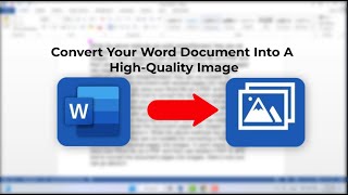 How to Save a Word Document as an Image on Windows  No App Required [upl. by Grati]