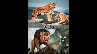 Ngandong tiger vs Mosbach lion 1v1 edit vs tiger lion animals prehistoric paleontology fyp [upl. by Artcele676]