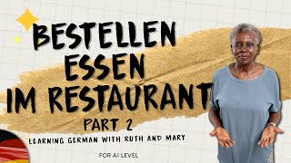 Bestellen essen im restaurant part 2  German Lesson 30  A1 YouTube [upl. by Krever]