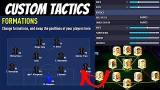 HOW TO CHANGE YOUR INGAME FORMATIONCUSTOM TACTICS FUT 22 [upl. by Jutta925]