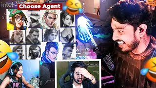 Chat gave me a Challenge  RANDOM AGENT 🤣  VALO Funny Highlights [upl. by Maryly278]