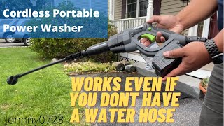 Varsk Cordless Portable Pressure Washer unboxing and test [upl. by Fineman]