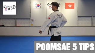 Taekwondo Poomsae 5 2024 Tips [upl. by Blockus302]