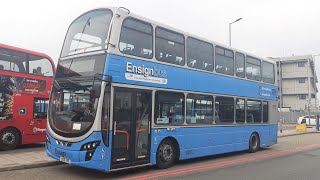 EnsignBus  Wright Gemini 2  131  LX15GVE  on Route DLR6  at London City Airport  13102024 [upl. by Randene170]