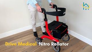 Drive Medical Nitro Rollator Review amp Setup Guide [upl. by Ahnavas]