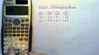 Casio Taschenrechner fx991es  Lineare Gleichungssysteme [upl. by Gross575]