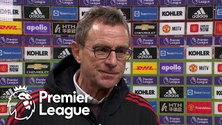 Ralf Rangnick reacts to Marcus Rashfords late winning goal  Premier League  NBC Sports [upl. by Nalani]