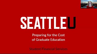 Seattle University  Graduate Financial Planning Information Session [upl. by Tsirc816]