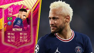 This Card is INSANE 😍 98 Futties Neymar Player Review FIFA 22 Ultimate Team [upl. by Dorelia]