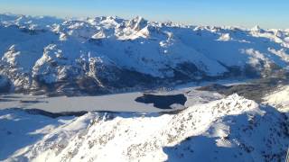 Switzerland panorama 3303m 10000ft ENGADINA  CORVATSCH  ST MORITZ [upl. by Sansbury310]