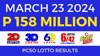 Lotto Result March 23 2024 9pm PCSO [upl. by Siouxie]