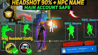 Drag Headshot Npc Name Config File  Free Fire Npc Name Config File  FF Npc Name Headshot Hack [upl. by Kokaras]