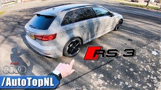 Audi RS3 Sportback 2018 REVIEW POV Test Drive on AUTOBAHN by AutoTopNL [upl. by Ppik]