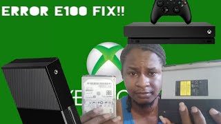 EASIEST XBOX ONE ERROR 100 FIX HDD FORMATTING ETC [upl. by Daile]