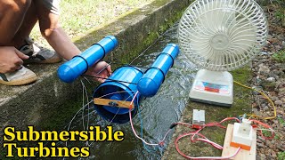 DIY  How To Make A Hydroelectric Turbine With A Submersible Engine Free energy Clean energy [upl. by Sommer]