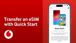 How to transfer an eSIM from one Apple device to another  Apple Quick Start  Vodafone UK [upl. by Ailegave]