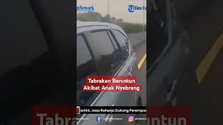 Tabrakan Beruntun Akibat Anak Nyebrang [upl. by Iuq721]