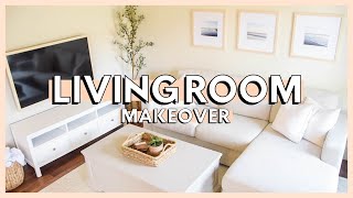 DIY LIVING ROOM MAKEOVER ON A BUDGET  living room decorating ideas 2022  living room makeover [upl. by Yance]