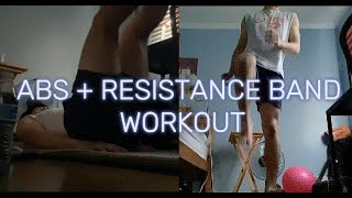 DAYINTHELIFE  THE BEST ABS AND RESISTANCE BAND WORKOUT ROUTINE [upl. by Luhar]