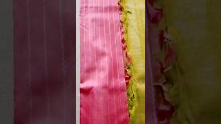 Pink and green combination beautiful pure kancheepuram silk saree 😍😍👌👌shortvideo [upl. by Ruff]