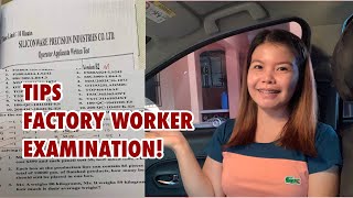 FACTORY WORKER IN TAIWAN EXAMINATION  MYREEN VLOG [upl. by Porett124]