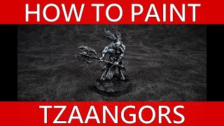 How to Paint Tzaangors for Warhammer Age of Sigmar and 40000 [upl. by Nayd]