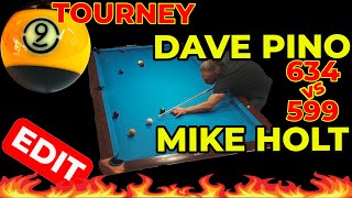 9Ball Pool Tournament  On Cue Billiards  WR3  Dave Pino 634 v Mike Holt 559 [upl. by Khalid]