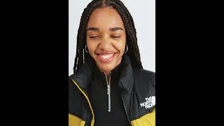 THE NORTH FACE 1996 Retro Nuptse Padded Down Jacket Shiny Amber Green TNF Black Women  Zalando [upl. by Rasmussen]