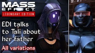 Mass Effect 3  EDI brings up Talis relationship with her father [upl. by Repsag267]