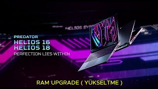 ACER PREDATOR HELIOS 16 RAM UPGRADE  ram yüksetlme [upl. by Ydaf]