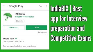 INDIABIX  The Best app for Interview preparation and Competitive Exams  Playstore Information [upl. by Nagem972]