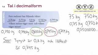 X 14 Tal i decimalform [upl. by Ruby]