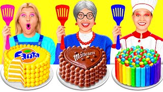 Me vs Grandma Cooking Challenge  Cake Decorating Challenge by ChallengeTeen [upl. by Pinelli]