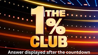 The Big Quiz V103  The 1 Club  Could You Be In The One Percent [upl. by Annaeerb152]