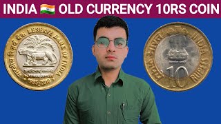 Old coin india 🇮🇳 10 rupees rbi 75th year platinum jubilee wala coin please chanel sascraeb or like [upl. by Clemen582]