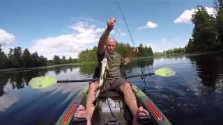 Northeast Kayak Fishing  Bass Fishing the lower Merrymeeting River [upl. by Ayotel833]