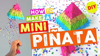 How to make a DIY Piñata Cute Mini rainbow Piñatas for fiestas  Best instructions and templates [upl. by Leggett]