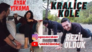 KRALÄ°Ã‡E KÃ–LE   KRAL VEZÄ°R  AYAK YIKAMA ve AYAK MASAJI YAPTIK  VAR BÄ°ZDE BU [upl. by Aeikan498]