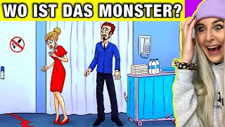 WO IST DAS MONSTER 🤪 24 lustige RÄTSEL zum mitmachen fordern deinen Verstand [upl. by Herby]